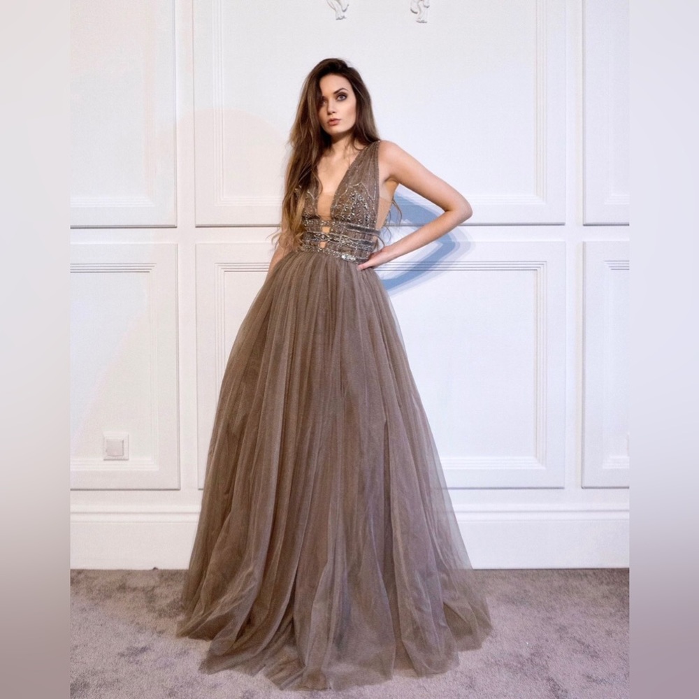 TARIK EDIZ 50740 formal, prom DRESS, Size S